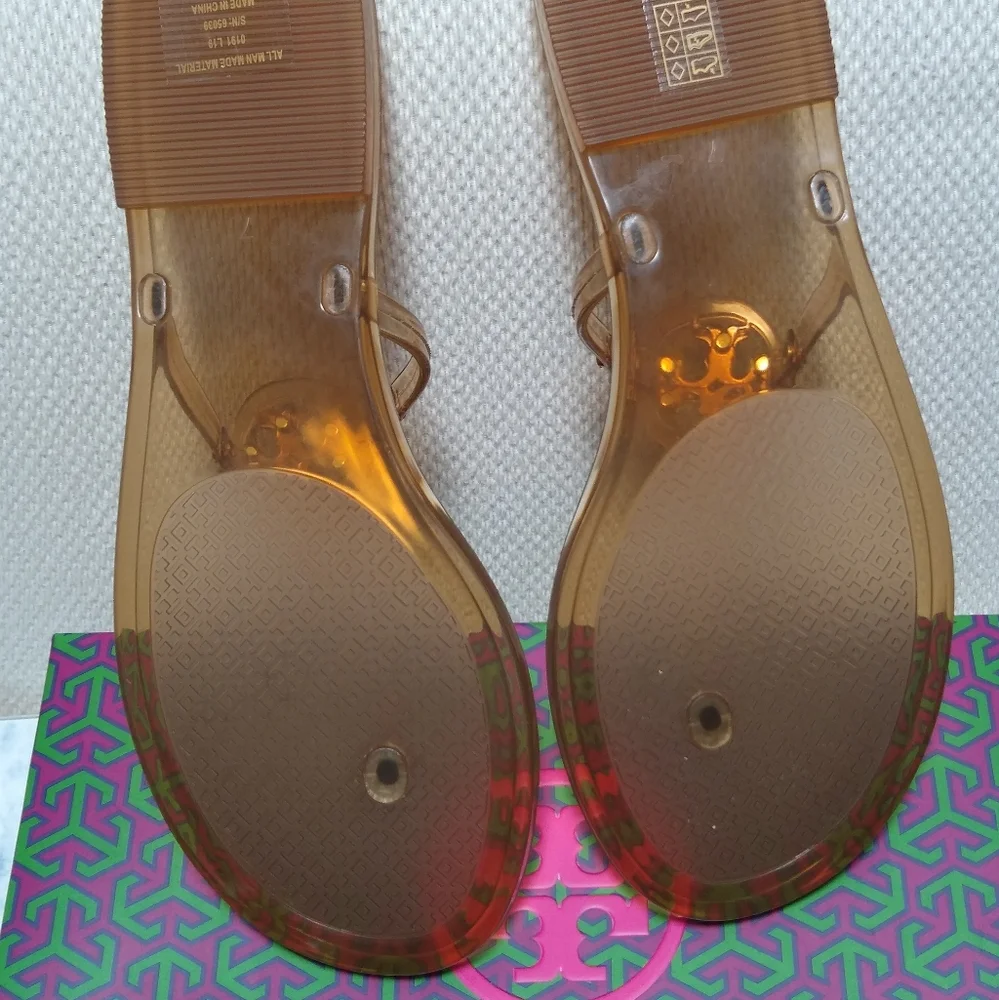 Tory Burch Mini Miller Flat Thong Brown Size 7 - Picture 7 of 7